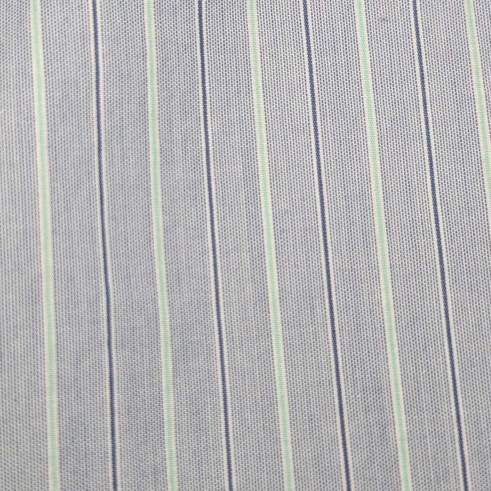 DKNY Mens Slim Fit Striped Dress Shirt Blue Green White Striped 15‎ 34/35 Cotton - Picture 8 of 8